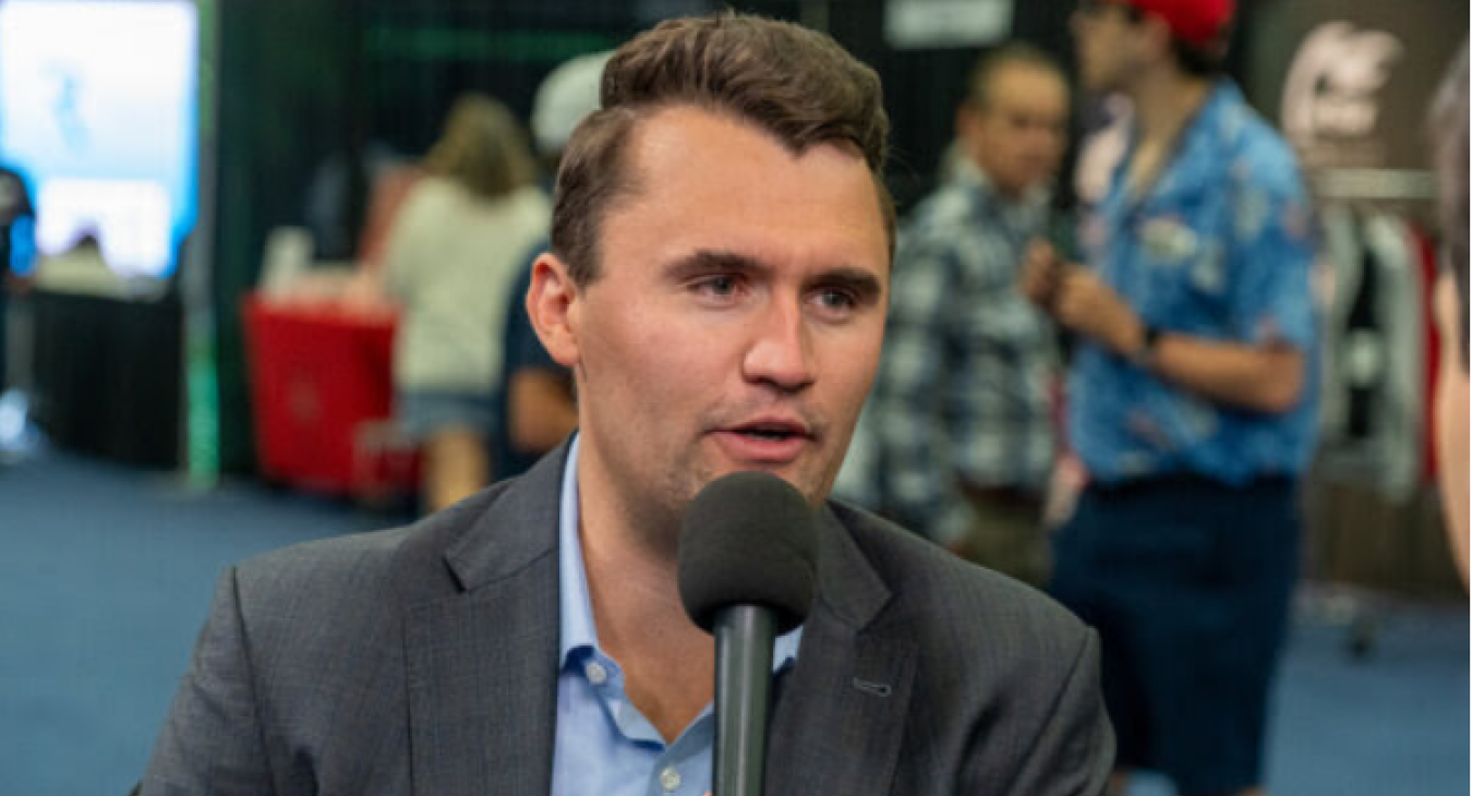 Charlie Kirk speaks before he is shot during Turning Point's visit to Utah 