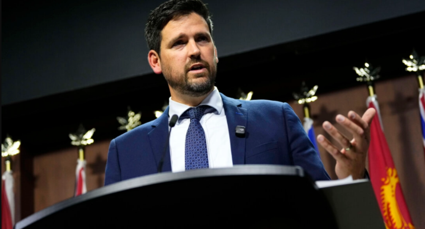 Minister of Justice  and Attorney General of Canada Sean Fraser speaks at a news conference on Parliament Hill in Ottawa, on Sept. 19, 2025